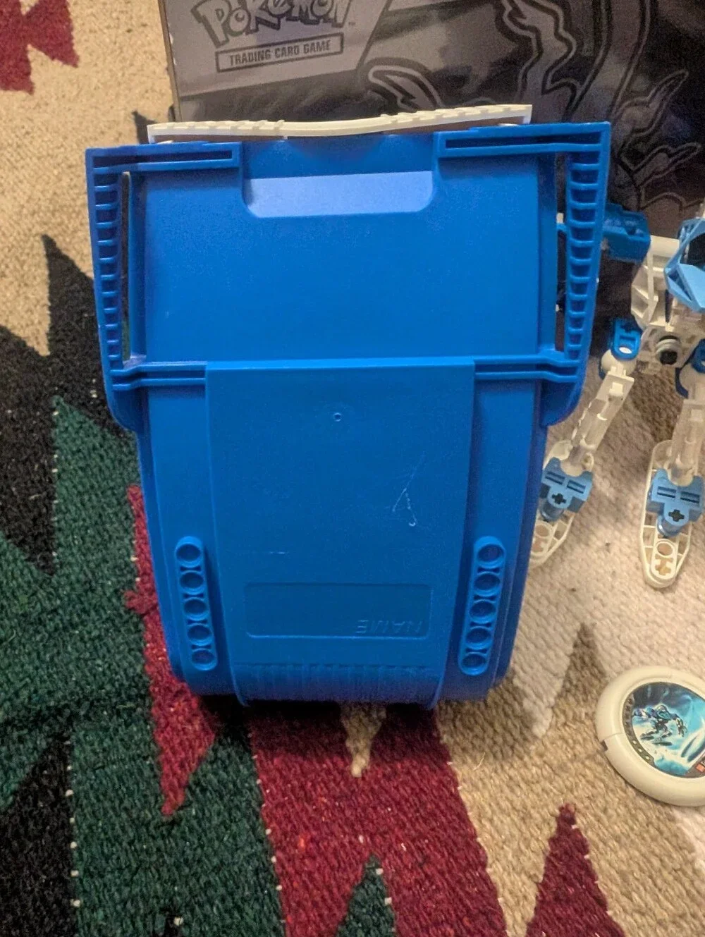 🔥Lego Technic Throwbot 8501 blue white Ski mech with storage box